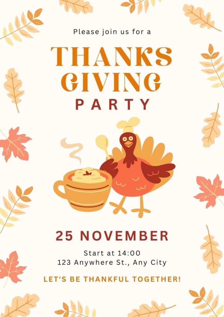 Customizable Thanksgiving Invitation Ideas & Samples