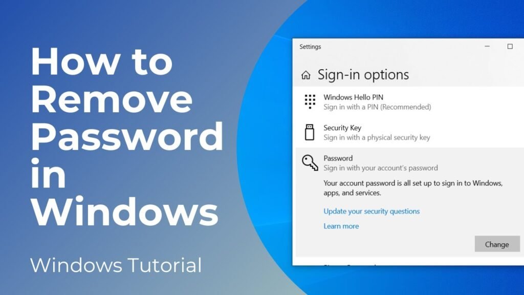How to Delete Windows 10 Login Password