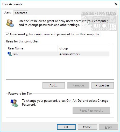 How to Disable Windows 10 Login