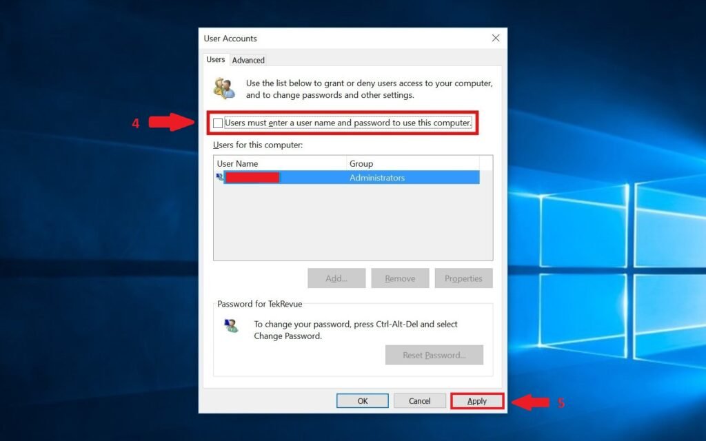 How to Remove Login Password from Windows 10