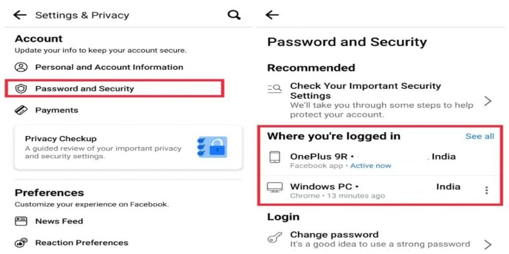 How to See Login Devices on Facebook